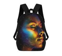 sinyumoney Fashion Woman Face School Backpack Daypacks Business Backpack Water Resistant Bookbag for School/Work/Travel 17inch