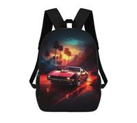 sinyumoney Fast Car Breaks Free Children's School Backpack Fashion Casual Children's Backpacks 3D Printed School Bags Boy Large Backpack 17inch