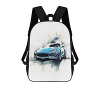 sinyumoney Fast Car Design Watercolor School Backpack Water Resistant Travel Backpack Computer Bag - Perfect for Travel, Work And Daily Use 17inch