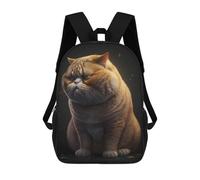 sinyumoney FAT CAT ORANGE School Bags Computer Rucksack for School/Work/Travel for Camping Outdoor Adventures And Daily Travel 17inch