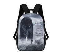 sinyumoney Fear Is A Beast Panther School Bags Lightweight Airport College Students Back Pack for School/Work/Travel 17inch