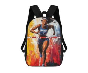 sinyumoney Female Athlete Painting Backpack School Bag Large Water Resistant Laptop Backpack for Teenage Girls Boys Women Men 17inch