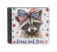 sinyumoney Feral Freedom 3D Print PU Leather Wallet Use Holds Bills Leather RFID Banknote Compartments Wallets Craftsmanship Gifts 11.7cm*9.5cm