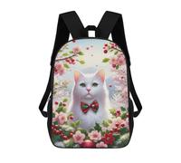 sinyumoney Festive Cat 01 Spring Children's Backpacks School Backpack 3D Printed Backpack for Kids Travel Rucksacks Book Bags Kids School Bag 17inch