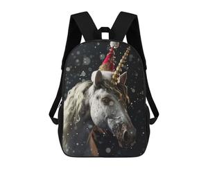 sinyumoney Festive Unicorn Christmas School Backpack Lightweight Airport College Students Back Pack for Teenage Girls Boys Women Men 17inch