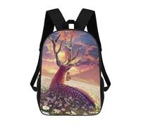 sinyumoney Fields of Daisies School Backpack for Girls Backpack Water Repellent Casual Daypack Lightweight Rucksack Boy Girl School Backpack 17inch