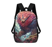 sinyumoney Fiery Beast in Action School Backpack Computer Rucksack for School/Work/Travel for School/Work/Travel 17inch