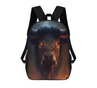 sinyumoney Fiery Bull Portrait Backpack School Lightweight Schoolbag Dayback Bookbag College for Men, Women & Teenage Boys 17inch