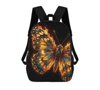 sinyumoney Fiery Butterfly Digital Art Backpack School High Secondary School Bags Casual Backpack for Men, Women & Teenage Boys 17inch