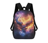 sinyumoney Fiery Demon Skull Nebula School Bags Computer Rucksack for School/Work/Travel for Camping Outdoor Adventures And Daily Travel 17inch