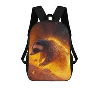 sinyumoney Fiery Desert Raccoon Children's Backpacks School Backpack 3D Printed Backpack for Kids Travel Rucksacks Book Bags Kids School Bag 17inch