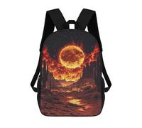 sinyumoney Fiery Desert Sunset School Backpack High Secondary School Bags Casual Backpack for Girl, Teen Girls 17inch