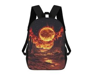 sinyumoney Fiery Desert Sunset School Backpack High Secondary School Bags Casual Backpack for Girl, Teen Girls 17inch