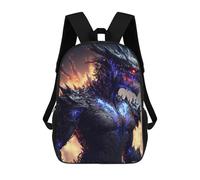 sinyumoney Fiery Dragon Artwork -4 Rucksack Lightweight Casual Daypack School Backpacks for School/Work/Travel 17inch