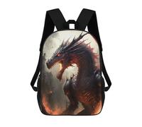 sinyumoney Fiery Dragon Artwork Kids Backpack, Kids School Bag 3D Printed School Backpacks for Boys And Teenager School Students 17inch