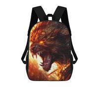 sinyumoney Fiery Dragon Head Artwork Kids Children School Backpack Bookbags Casual Travel Rucksack Boys Girls Large Capacity Daypack 17inch