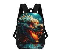 sinyumoney Fiery Dragon Head Backpack 3D Print Kids Bag Elementary Students Daypack Lightweight School Bag for Children Girls Boys Nursery Lunch Pack 17inch