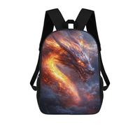 sinyumoney Fiery Dragon in Action Rucksack School Secondary High School College Backpack Travel for Campus Outdoor Travel Sports 17inch