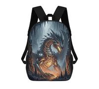 sinyumoney Fiery Dragon in Cave Rucksack Daypacks Business Backpack Water Resistant Bookbag for Girl, Teen Girls 17inch