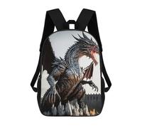 sinyumoney Fiery Dragon Majesty -2 School Backpack for Girls Backpack Water Repellent Casual Daypack Lightweight Rucksack Boy Girl School Backpack 17inch