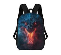 sinyumoney Fiery Dragon Portrait Backpacks Kids School Backpack School Bag 3D Printed School Bag for Boys Elementary And Middle School Students 17inch