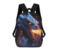 sinyumoney Fiery Dragon Portrait Rucksack Fashion Stationery Backpack Waterproof Casual Daypacks for Men, Women & Teenage Boys 17inch