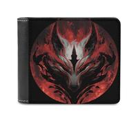 sinyumoney Fiery Fox Emblem 3D Print PU Leather Wallet Use Holds Bills Leather RFID Banknote Compartments Wallets Craftsmanship Gifts 11.7cm*9.5cm