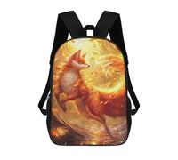 sinyumoney Fiery Fox in Autumn Forest Backpack School Bag High Secondary School Bags Casual Backpack for Teenage Girls Boys Women Men 17inch