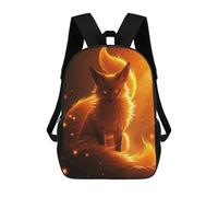 sinyumoney Fiery Fox Portrait School Backpack School Secondary High School College Backpack Travel for Men, Women & Teenage Boys 17inch