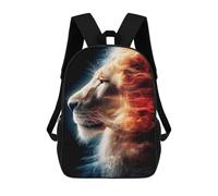 sinyumoney Fiery Leo Zodiac Sign Lion Portrait School Bags School Secondary High School College Backpack Travel for Men, Women & Teenage Boys 17inch