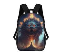 sinyumoney Fiery Lion Guardian Backpack School Lightweight Airport College Students Back Pack for Girl, Teen Girls 17inch