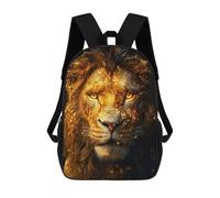 sinyumoney Fiery Lion Portrait Animal School Backpack for Girls Backpack Water Repellent Casual Daypack Lightweight Rucksack Boy Girl School Backpack 17inch