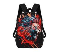 sinyumoney Fiery Lion's Roar -3 Kids Backpacks Children Bag,Anime Bag,Large Capacity Kids Backpack, 3D Printed Children's,Student Schoolbag,Kids Boys Girls School Bag 17inch