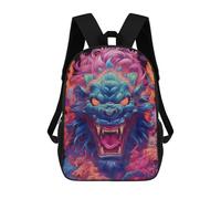 sinyumoney Fiery Mythical Beast Backpack School Bag Large School Backpack for Boys for Camping Outdoor Adventures And Daily Travel 17inch