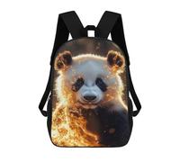 sinyumoney Fiery Panda Portrait Backpack School Bag Lightweight Airport College Students Back Pack for Teenage Girls Boys Women Men 17inch