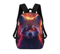 sinyumoney Fiery Red Panda 3D Printed Kids School Bag Rucksacks Children's School Fashion Casual Back Pack High Capacity Travel Book Bags Backpack for Kids 17inch