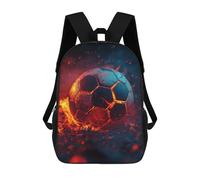 sinyumoney Fiery Soccer Ball Backpack School Bag Water Resistant Computer Rucksack for Teenage Girls Boys Women Men 17inch