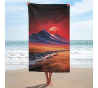 sinyumoney Fiery Sunset Over Snow-Capped Mountains Basics Towel Set Super Soft Absorbent Beach Towel for Bathroom Pool Beach And Trips Bath Sheet 130cm*80cm