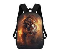 sinyumoney Fiery Tiger Fire Flames Rucksack Daypacks Business Backpack Water Resistant Bookbag for Men/Women 17inch