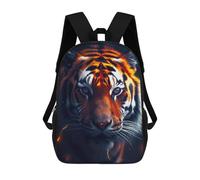 sinyumoney Fiery Tiger Portrait -3 Backpack School Bag Lightweight Casual Daypack School Backpacks for Girl, Teen Girls 17inch
