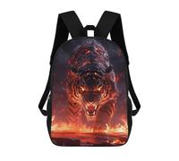 sinyumoney Fiery Tiger Roar Backpack School Bag School Secondary High School College Backpack Travel for Girls Boys Teenage 17inch