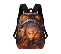 sinyumoney Fiery Wolf Girl School Bags Lightweight Casual Daypack School Backpacks for School/Work/Travel 17inch
