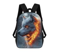 sinyumoney Fiery Wolf Portrait Rucksack Computer Rucksack for School/Work/Travel for Camping Outdoor Adventures And Daily Travel 17inch