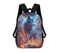 sinyumoney Fiery Wolf School Backpack Lightweight Airport College Students Back Pack for Teenage Girls Boys Women Men 17inch