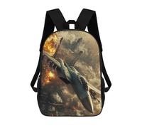 sinyumoney Fighter Jet Over City Rucksack Water Resistant School Bag Business Backpack for Men, Women & Teenage Boys 17inch