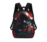 sinyumoney Fighter Pilot Backpacks 3D Printed 17inch Kids School Backpack Outdoor Casual Daypack Casual Travel Bags for Middle School Students