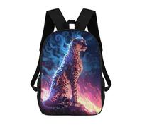 sinyumoney Fire And Ghost 3D Printed 17inch School Bag Children's School Backpack Travel Backpacks Casual Fashion Bag for Kids School Students