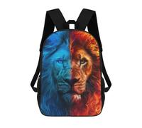 sinyumoney Fire And Ice Lion School Backpack Large Water Resistant Laptop Backpack for Boys/Girls/Teenagers 17inch