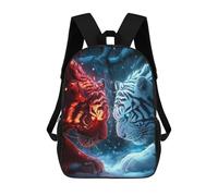 sinyumoney Fire And Ice Tigers Confrontation Backpack School Bag Business Durable Laptop Bag- Perfect for Travel, Work And Daily Use 17inch