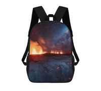 sinyumoney Fire And Sky Backpack School Bag Secondary Causal Travel High School Bags - Perfect for Travel, Work And Daily Use 17inch
